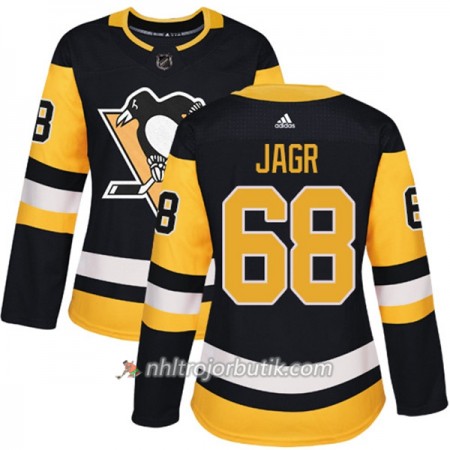 Dame Ishockey Pittsburgh Penguins Tröja Jaromir Jagr 68 Adidas 2017-2018 Svart Authentic